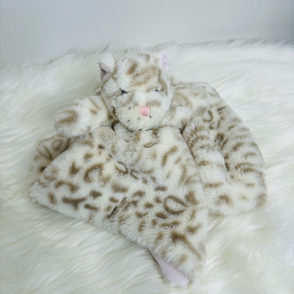 Mudpie Lovie Cheetah Leopard Cat Plush Stuffed Animal Baby Blanket NWOT - Picture 3 of 9